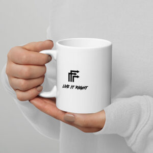 White glossy mug