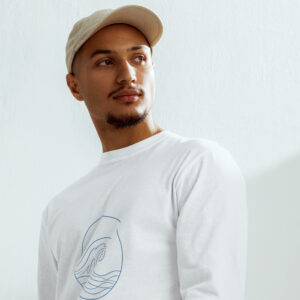 Garment-dyed heavyweight long-sleeve shirt